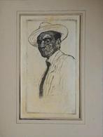 Max Lieberman droge naald "Portret Man met Hoed", Ophalen