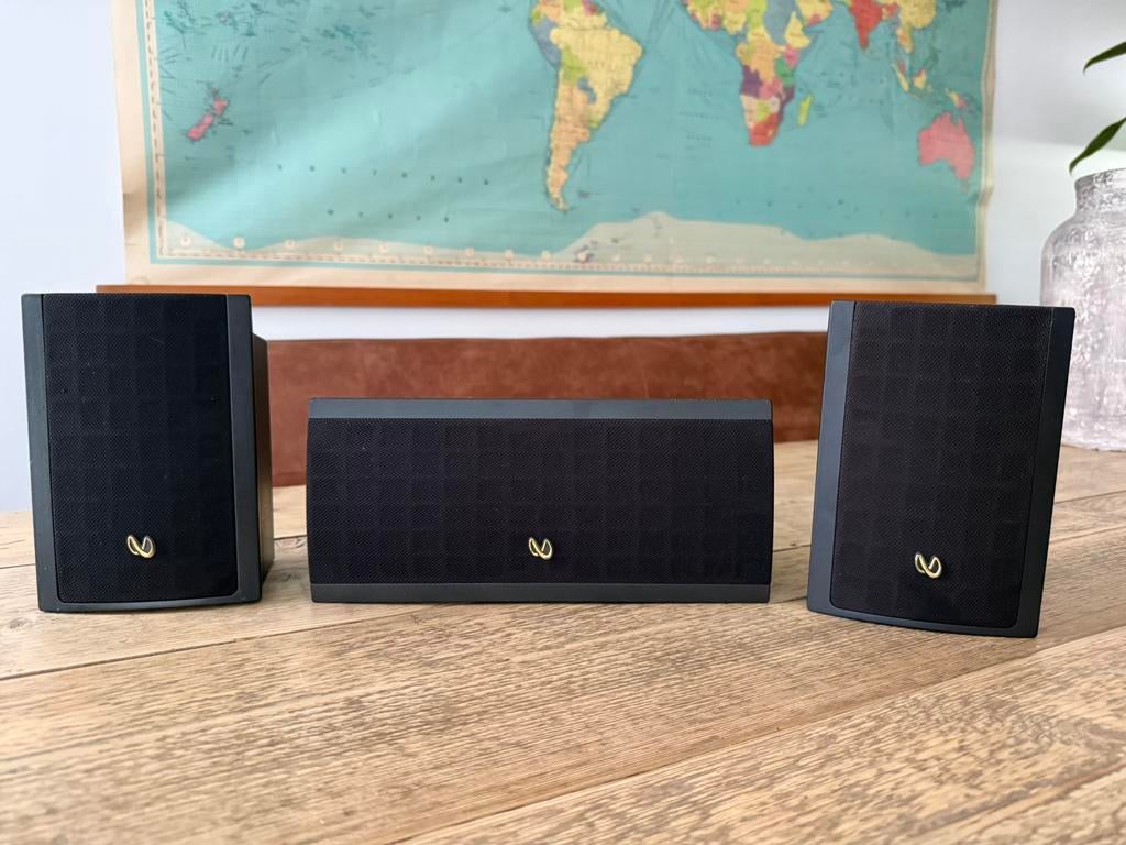 Infinity Minuette Speakers, Audio, Tv en Foto, Luidsprekers, Gebruikt, Front, Rear of Stereo speakers, 60 tot 120 watt, Overige merken