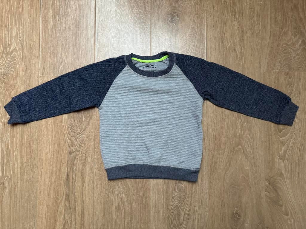 Rebel trui grijs/blauw maat 122, Kinderen en Baby's, Kinderkleding | Maat 122, Ophalen of Verzenden, Gebruikt, Jongen, Trui of Vest