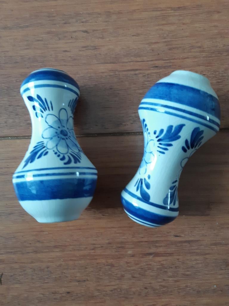 Delfts blauwe koordknoppen ca. 10,5cm hoog diameter 5,5cm B, Antiek en Kunst, Curiosa en Brocante, Ophalen of Verzenden