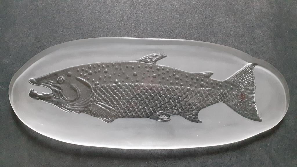 GROTE ITALIAANSE GLAZEN ZALM SCHOTEL VAN VETRERIA ETRUSCA, Ophalen of Verzenden, Overige stijlen, Glas, Schaal of Schalen