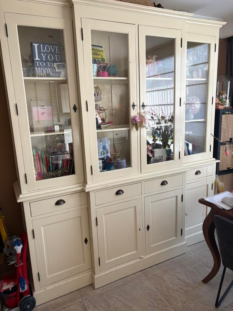 Buffetkast Indonesisch handgemaakt - Crème wit, Ophalen, Gebruikt, 200 cm of meer, 200 cm of meer