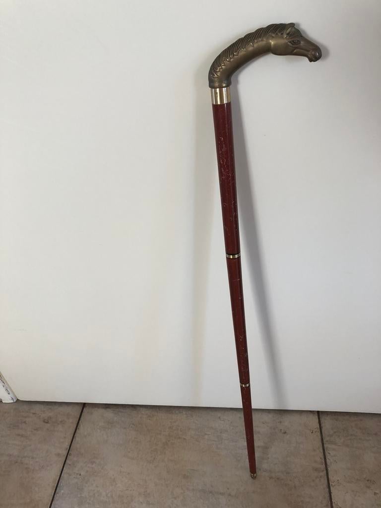 Wandelstok paardenhoofd, Ophalen, Gebruikt