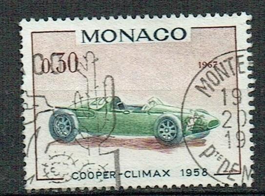 Monaco 1967 Cooper-Climax 1958 F1, Postzegels en Munten, Postzegels | Thematische zegels, Gestempeld, Auto's, Verzenden