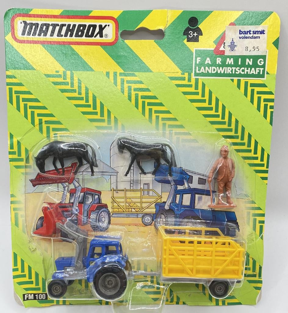 Matchbox FM-100 Ford tractor blauw, Ophalen of Verzenden, Zo goed als nieuw, Tractor of Landbouw