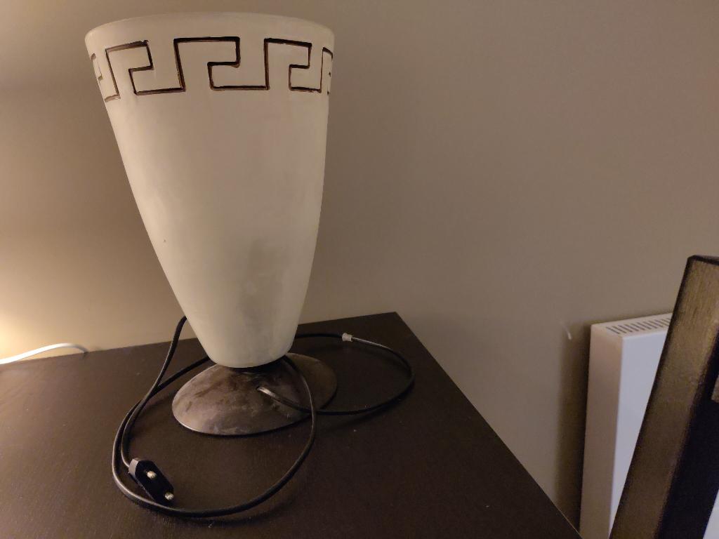 Griekse tafellamp, Ophalen, Gebruikt, Glas, Minder dan 50 cm