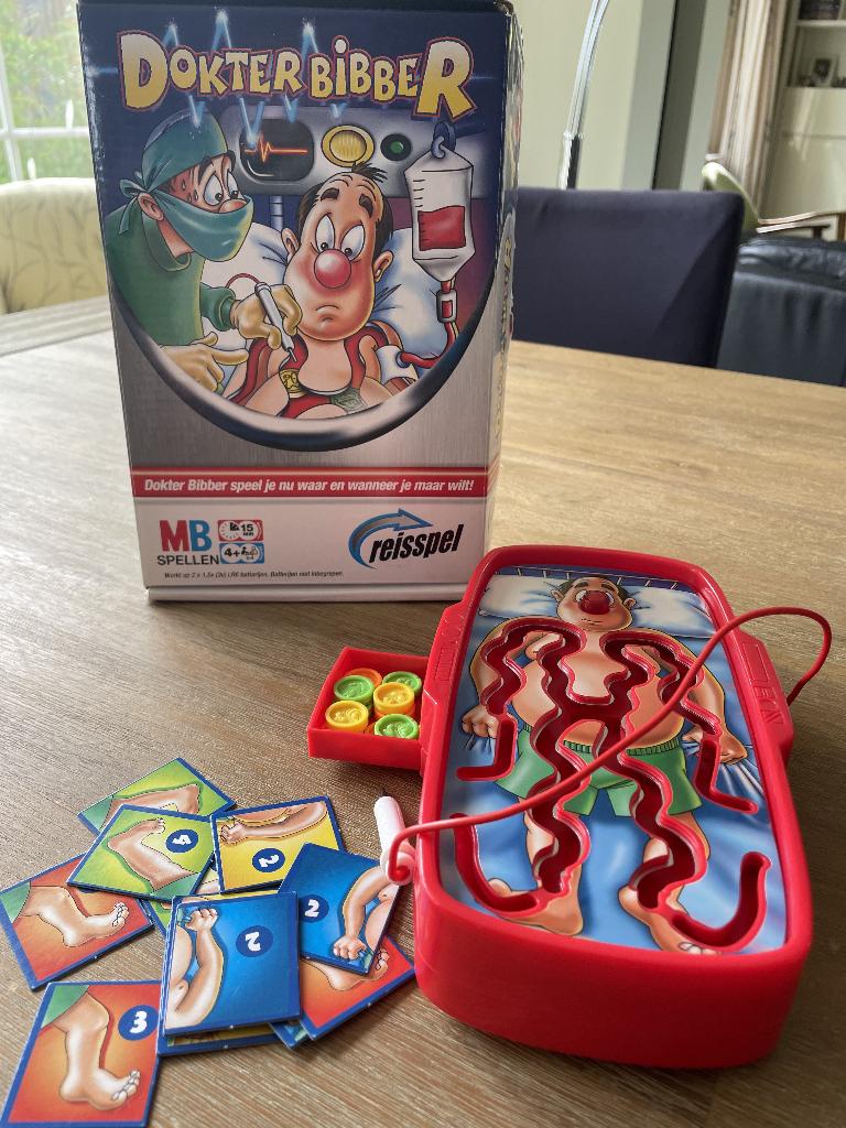 Reisspel Dokter Bibber MB, Ophalen of Verzenden, Zo goed als nieuw, MB Spellen, Reisspel