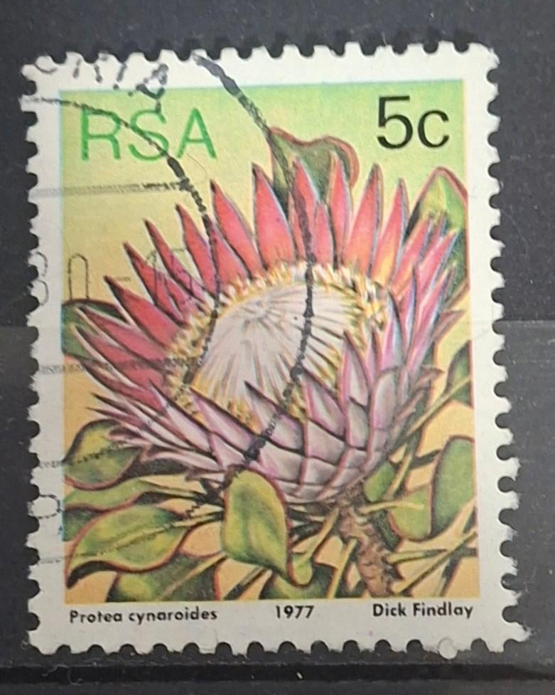 Zuid Afrika Bloemen Postzegel (B1-P9), Ophalen of Verzenden, Zuid-Afrika, Gestempeld