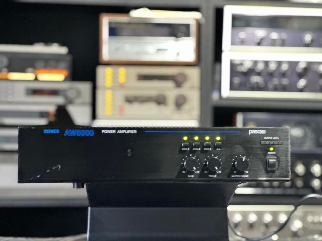 Paso AW5120 Power Amplifier – Professionele- Perfect Werkend, Paso, Gebruikt, Ophalen of Verzenden, Paso