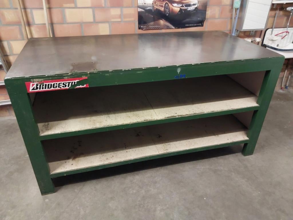 Zware lastafel / werkbank, geschatte gewicht 300 kg., Doe-het-zelf en Verbouw, Werkbanken, Ophalen, Gebruikt