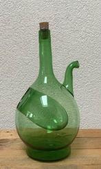 Vintage Italiaanse handgeblazen wijnkaraf, Antiek en Kunst, Antiek | Glas en Kristal, Ophalen of Verzenden