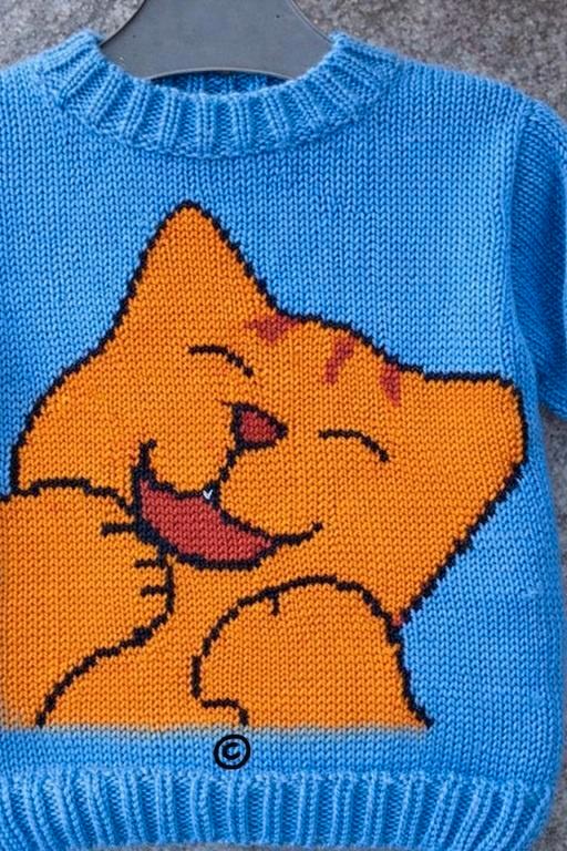 Dikkie Dik lacht trui breipatroon, Hobby en Vrije tijd, Breien en Haken, Zo goed als nieuw, Breien, Patroon of Boek, Ophalen of Verzenden