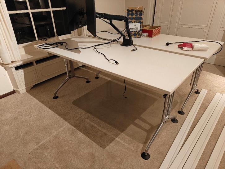 Vitra Ad Hoc Bureau - 180x80 cm, Huis en Inrichting, Bureaus, Zo goed als nieuw, Computerbureau, Vepa, In hoogte verstelbaar, Ophalen of Verzenden