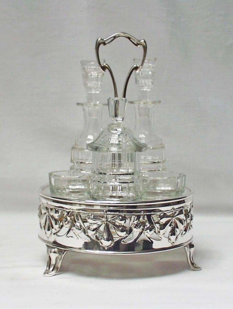 Art Nouveau tafelaccessoire - Olie- en azijnstel., Ophalen of Verzenden
