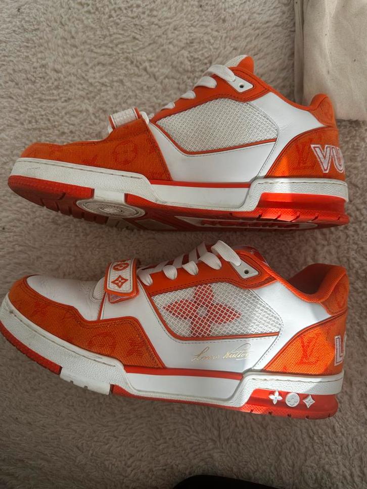 Louis Vuitton LV Trainer Sneakers Oranje Maat 43 met bon, Kleding | Dames, Schoenen, Nieuw, Sneakers of Gympen, Oranje, Ophalen