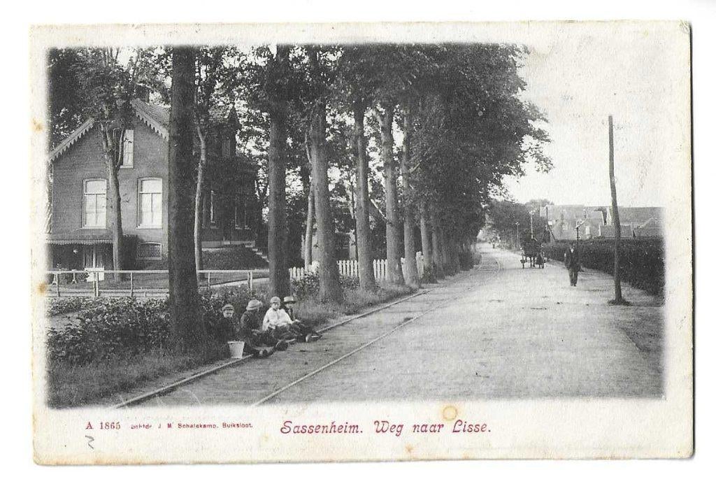 sassenheim  lisse 1910  poststempel hillegom  buiksloot tram, Ophalen of Verzenden, Voor 1920, Stad of Dorp
