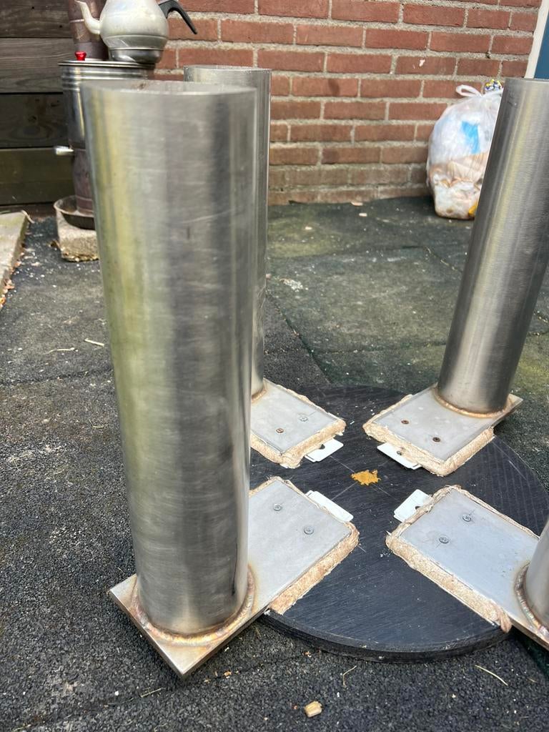 RVS metalen buizen / poten – stevige kwaliteit, Huis en Inrichting, Kachels, Zo goed als nieuw, Houtkachel, Hout, Ophalen of Verzenden