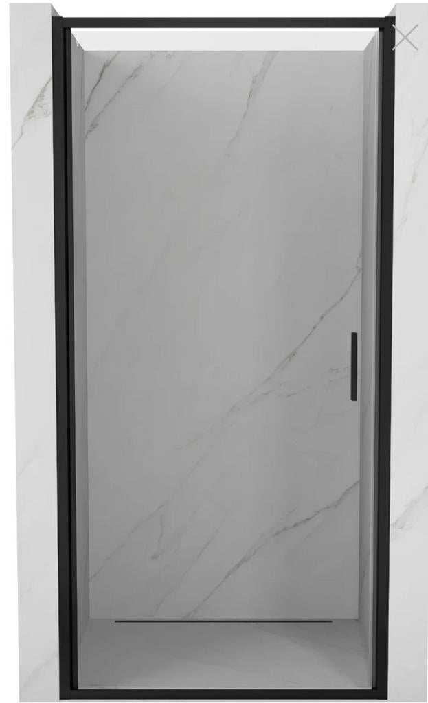 Mexen Exo scharnierende douchedeur 90 cm, transparant, zwart, Doe-het-zelf en Verbouw, Sanitair, Ophalen, Nieuw, Glas, Douche