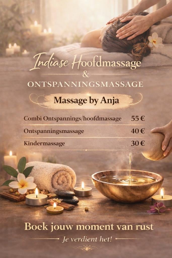 Ontspannings massage of combinatie met indiashe hoofdmassage, Diensten en Vakmensen, Welzijn | Masseurs en Massagesalons