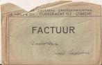 Factuurenvelop De Vries & Co. Oudegracht 122 Utrecht Drukker, Verzamelen, Merken en Reclamevoorwerpen, Gebruikt, Overige typen