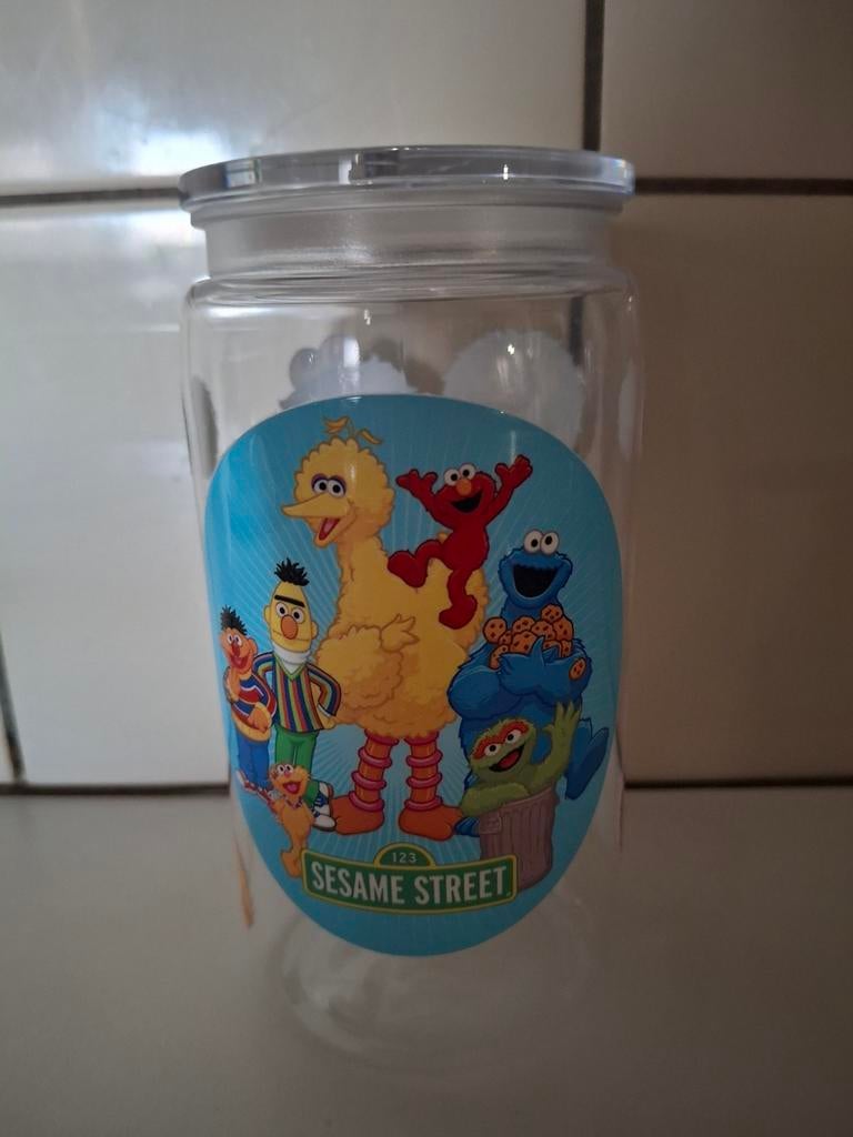 Sesamstraat rietjes beker plastic nieuw handgemaakt, Ophalen of Verzenden, Nieuw, Jongen of Meisje