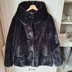 Pluche jas the outerwear, Kleding | Dames, Jassen | Winter, Zwart, Maat 46/48 (XL) of groter, Ophalen of Verzenden, Zo goed als nieuw