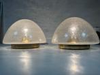 set van 2 bubble glas lampen Duitse firma Hoffmeister, Ophalen of Verzenden, Zo goed als nieuw, Glas