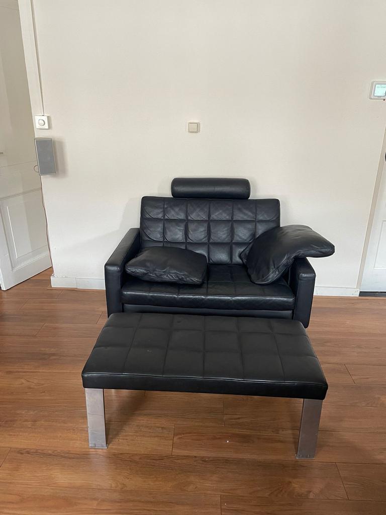 Leolux Naila bankstelset met aluminium poten, Ophalen, Gebruikt, 150 tot 200 cm, Tweepersoons