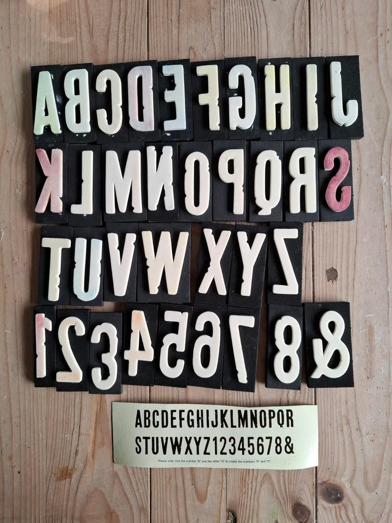 Foam stempels letters foamstempels alphabeth model A, Ophalen of Verzenden