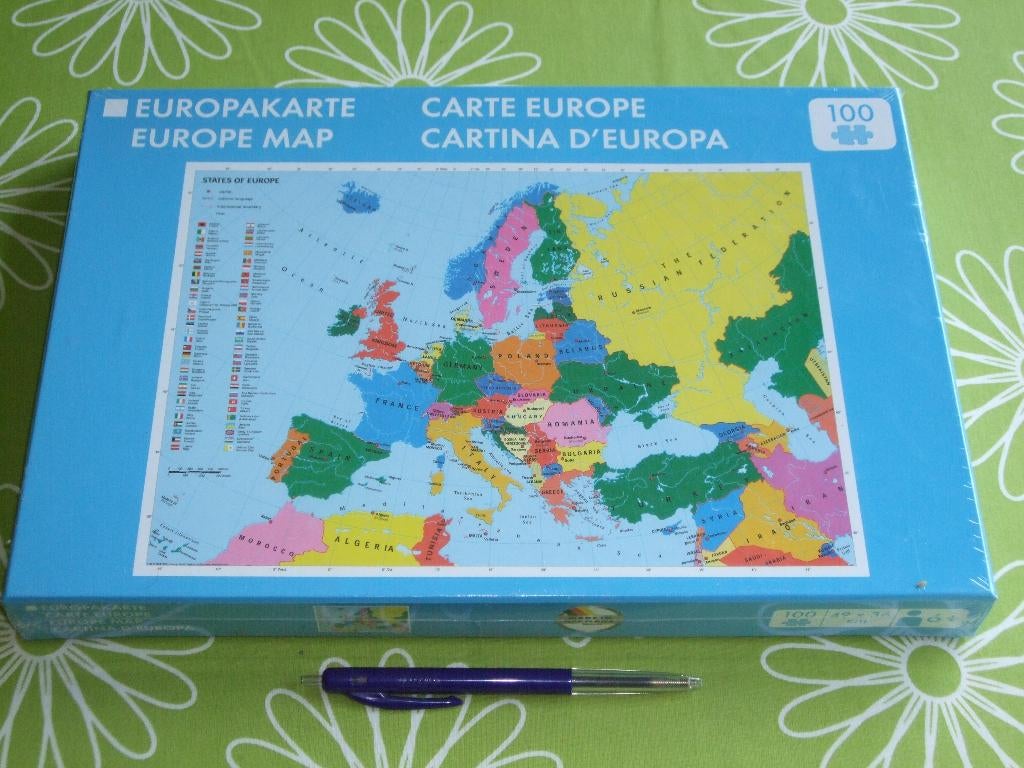 Nieuw in seal: Kaart van Europa puzzel - 100 stukjes, Ophalen of Verzenden, Meer dan 50 stukjes, Nieuw, 6 jaar of ouder