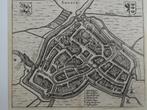 gravure plattegrond Sneek Friesland Guicciardini 1652, Gelezen, Verzenden, Voor 1800, Landkaart