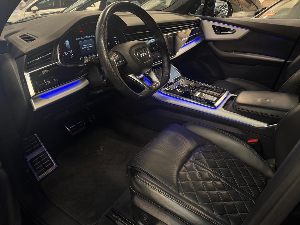 Audi Q7 55 TFSI quattro RS zetels Black Optic Pano Ambient 2, Automaat, Verwarming stoelen achter, Gebruikt, Euro 6