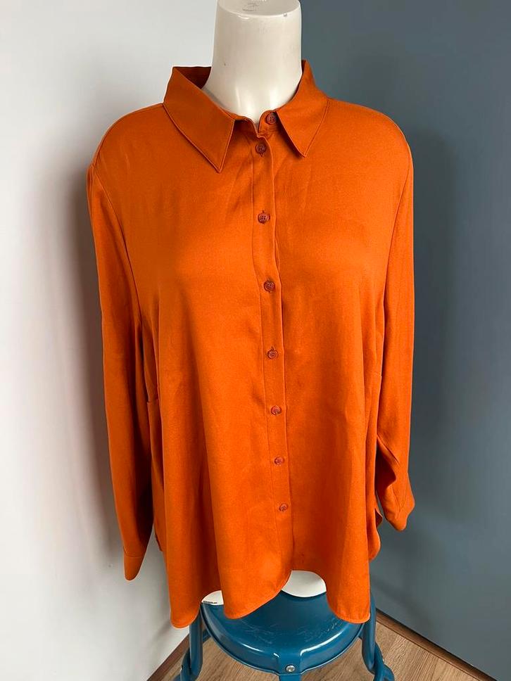 Xandres gold oranje blouse 52 habon, Kleding | Dames, Blouses en Tunieken, Zo goed als nieuw, Maat 46/48 (XL) of groter, Oranje