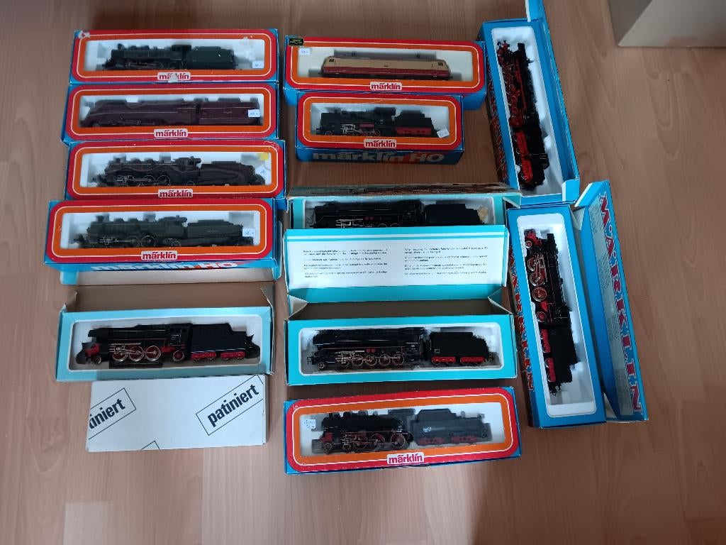 Marklin Stoomloc's en E-Loc blauwe dozen, Hobby en Vrije tijd, Modeltreinen | H0, Wisselstroom, Gebruikt, Locomotief, Ophalen of Verzenden