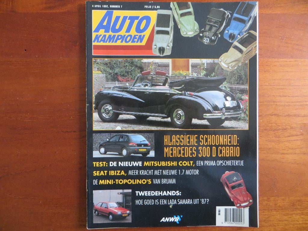 Autokampioen 7 1992 Mercedes 300 D Cabrio, Brumm Topolino, Ophalen of Verzenden, Nieuw, Mercedes