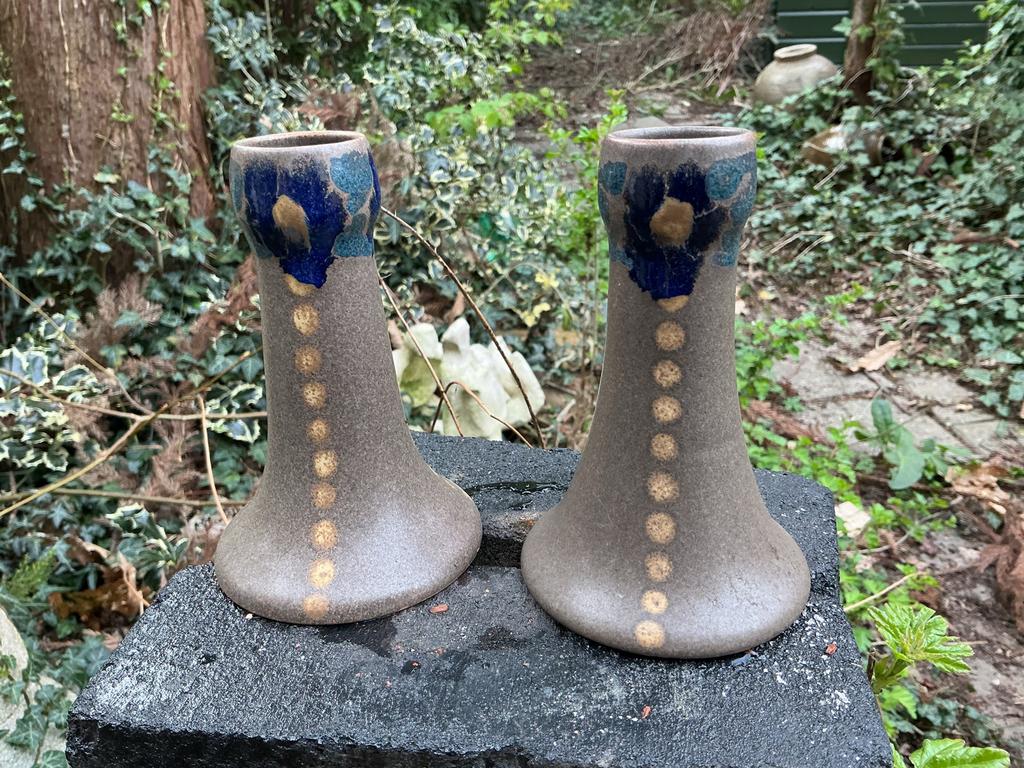 Gebauer germany art nouveau vaasjes, ca. 1920/25, Ophalen of Verzenden