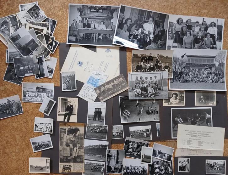 Partij foto's 1939 - 1950 Hockey Wassenaar Kieviten, Verzamelen, Foto's en Prenten, Gebruikt, Foto, Overige onderwerpen, 1940 tot 1960