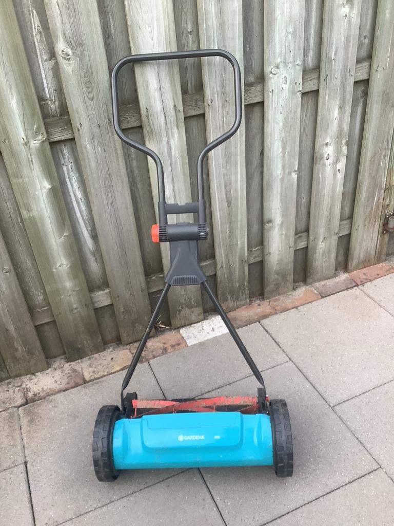 Gardena handmaaier 40cm, Tuin en Terras, Grasmaaiers, Ophalen, Gebruikt, Handgrasmaaier, 40 t/m 49 cm