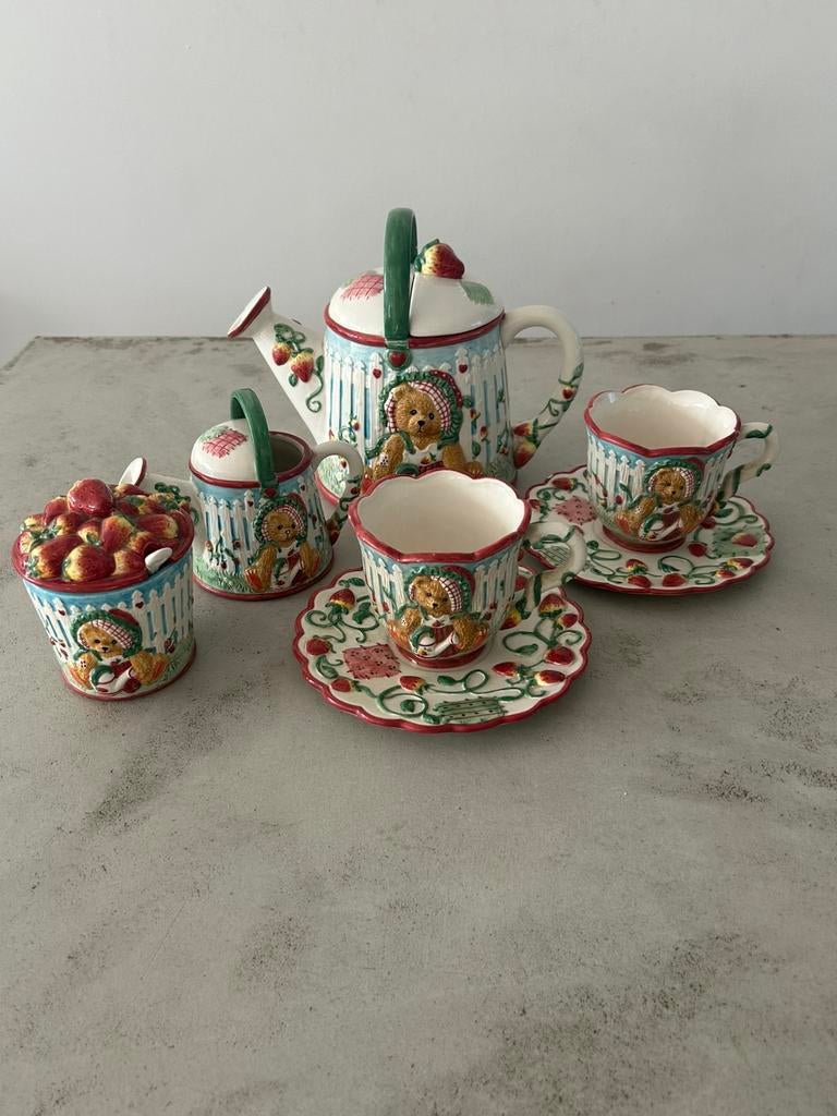 Cherished teddies Priscilla Hillman 1995 servies theepot, Ophalen of Verzenden