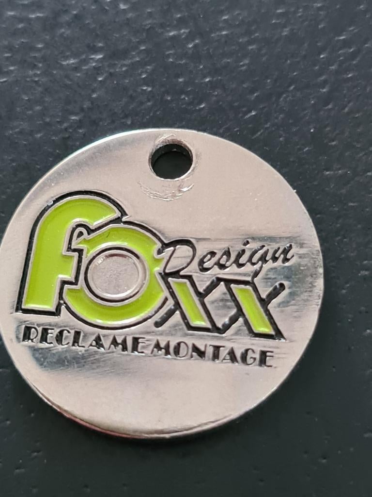 Winkelwagenmuntje Foxx Design Reclamemontage, Ophalen of Verzenden