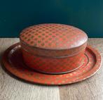 Oud speelgoed blikken kinder-poppen koektrommeltje, Verzamelen, Blikken, Ophalen of Verzenden, Gebruikt, Overige