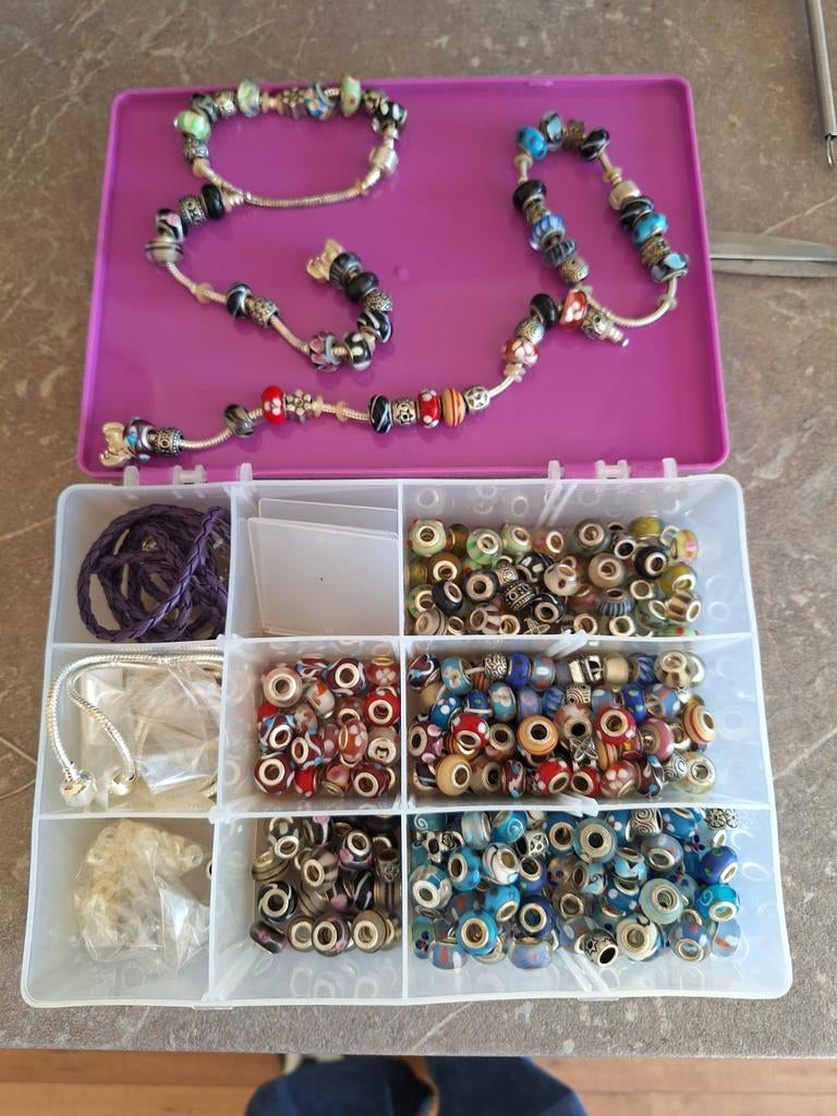 Zilveren armbandjes en losse beads voor sieraden maken, Sieraden, Tassen en Uiterlijk, Armbanden, Zilver, Zilver, Ophalen of Verzenden