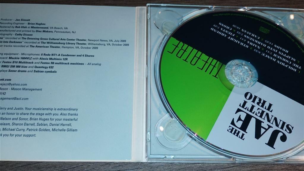 The Jae Sinnett Trio - Theatre, Ophalen of Verzenden, 1980 tot heden, Gebruikt, Jazz