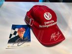 Michael schumacher cap met handtekening, Ophalen of Verzenden, Zo goed als nieuw, Formule 1