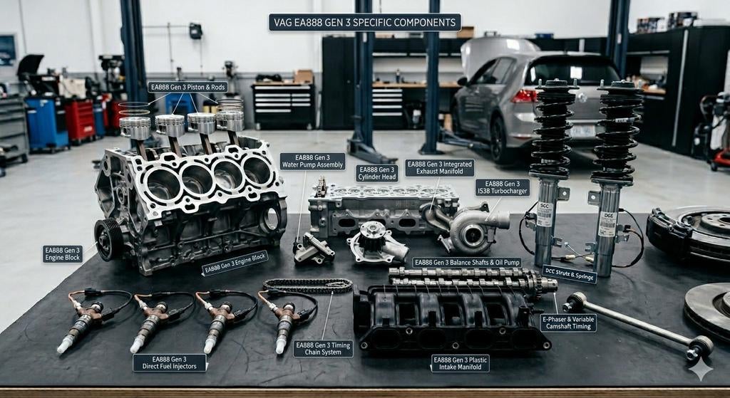 EA888 Gen 3 Onderdelen 4×4  IS38 IS20 Golf 7R GTI Audi S3, Auto-onderdelen, Motor en Toebehoren, Ophalen of Verzenden, Overige automerken
