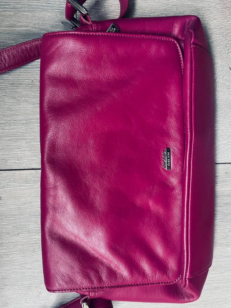 Te koop: leren tas, Picard, fuchsia, goede staat, Ophalen of Verzenden