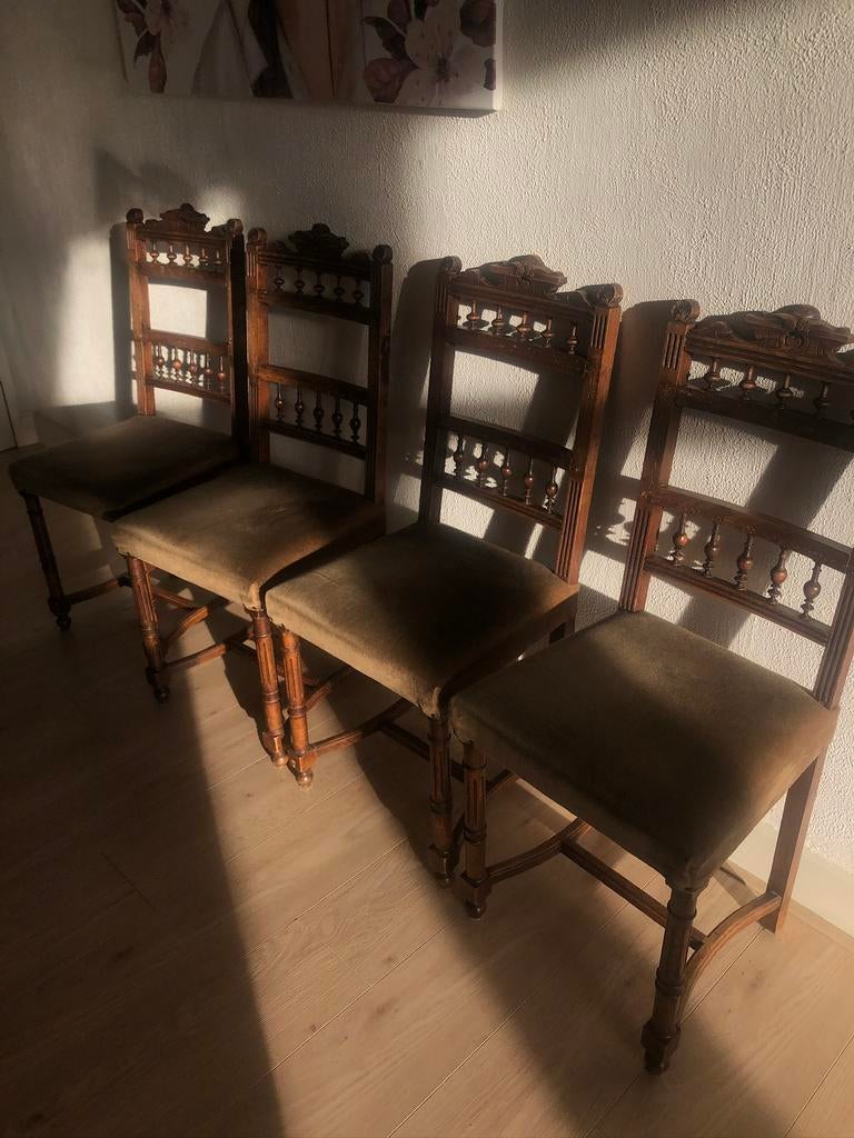 Antieke eetkamerstoelen, Antiek en Kunst, Antiek | Meubels | Stoelen en Banken, Ophalen