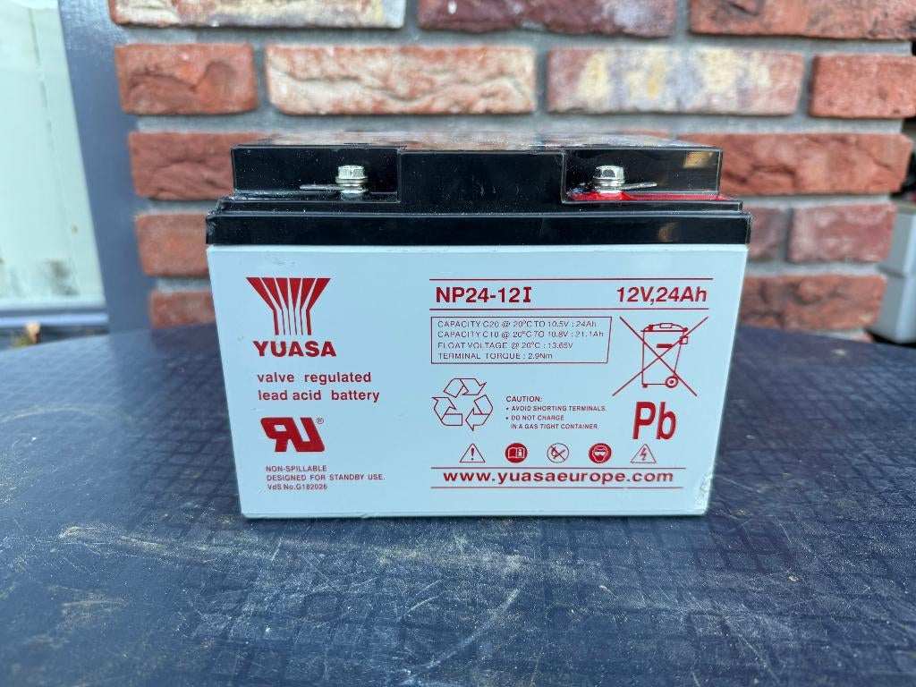 Yuasa 12V 24Ah - NP24-12I, Ophalen, Gebruikt