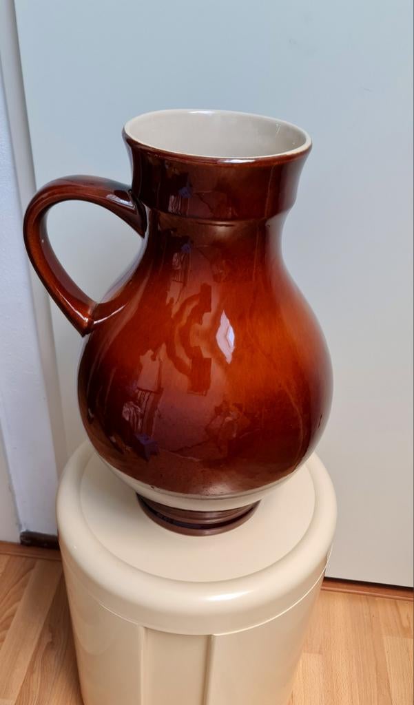 Urbach grote vaas geglazuurd keramiek prachtig goudbruin, Antiek en Kunst, Ophalen