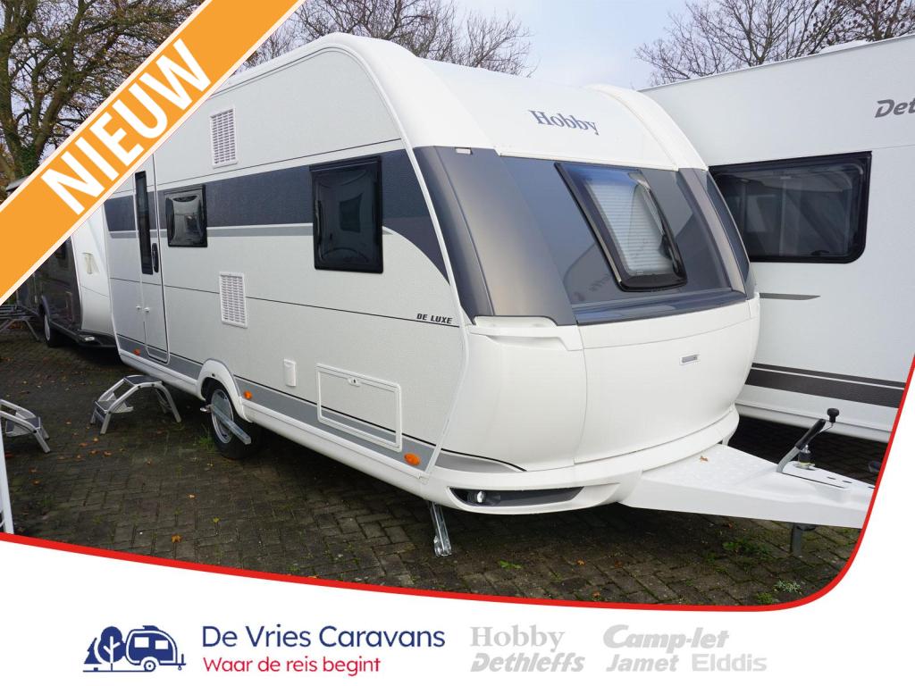 Hobby De Luxe 495 KMF Vastbed, stapelbed, Dwarsbed, Hobby, Bedrijf, Treinzit